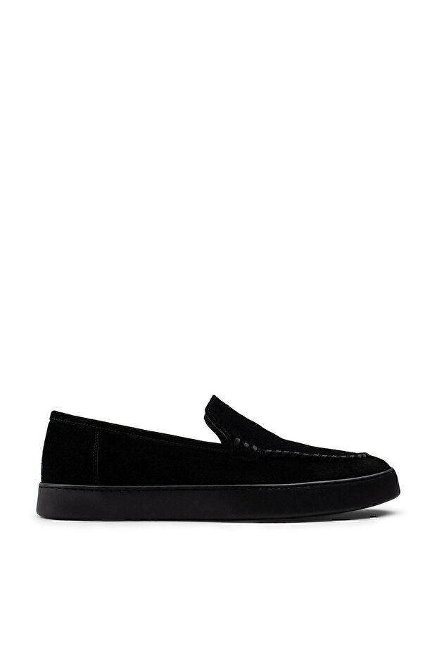 Genuine Suede Black Loafer Men's Shoes