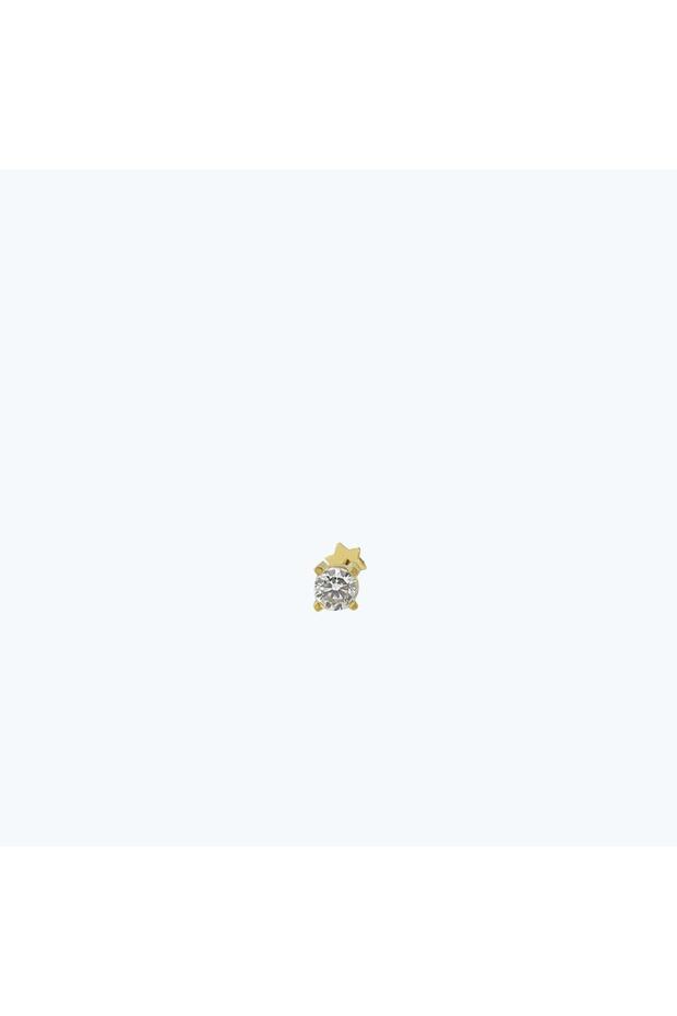 Altın Tektaş Tragus Piercing - 1