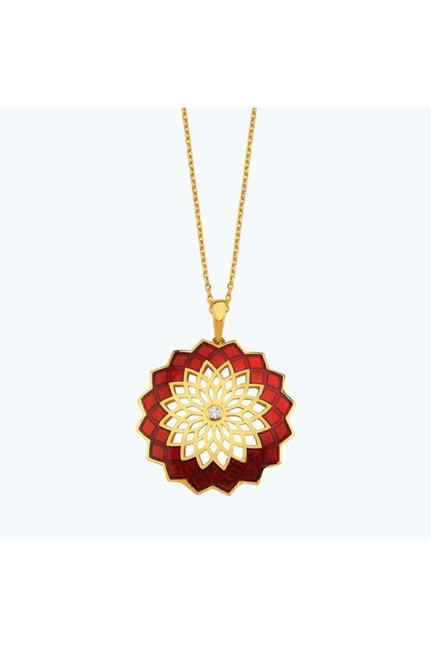 22 Ayar Altınbaş Mandala Kolye - 2