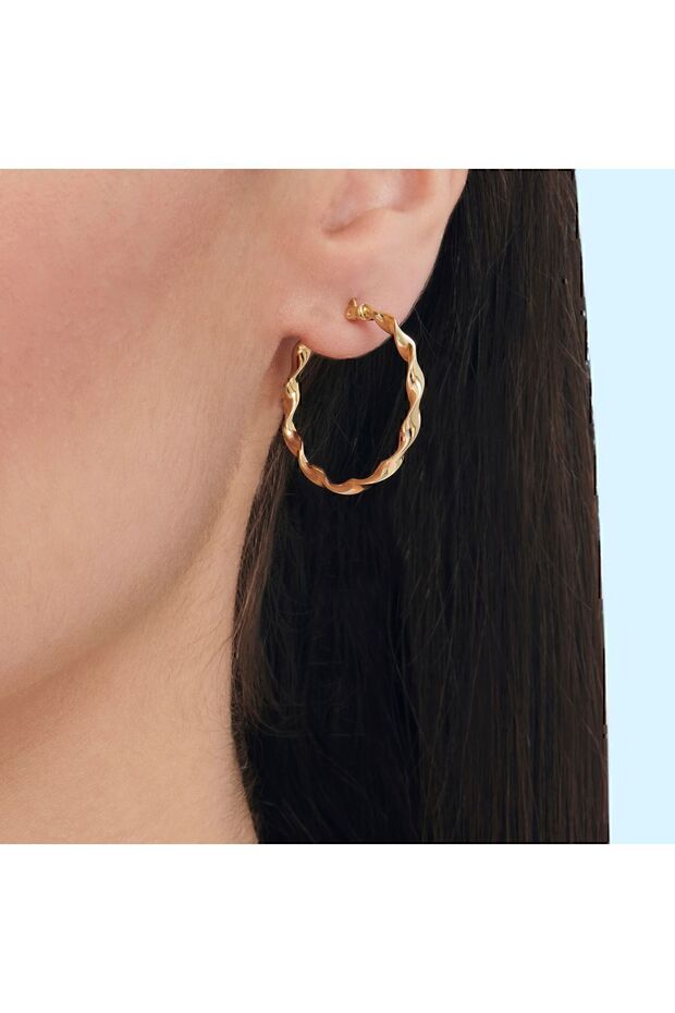 Altın Halka Küpe - 3