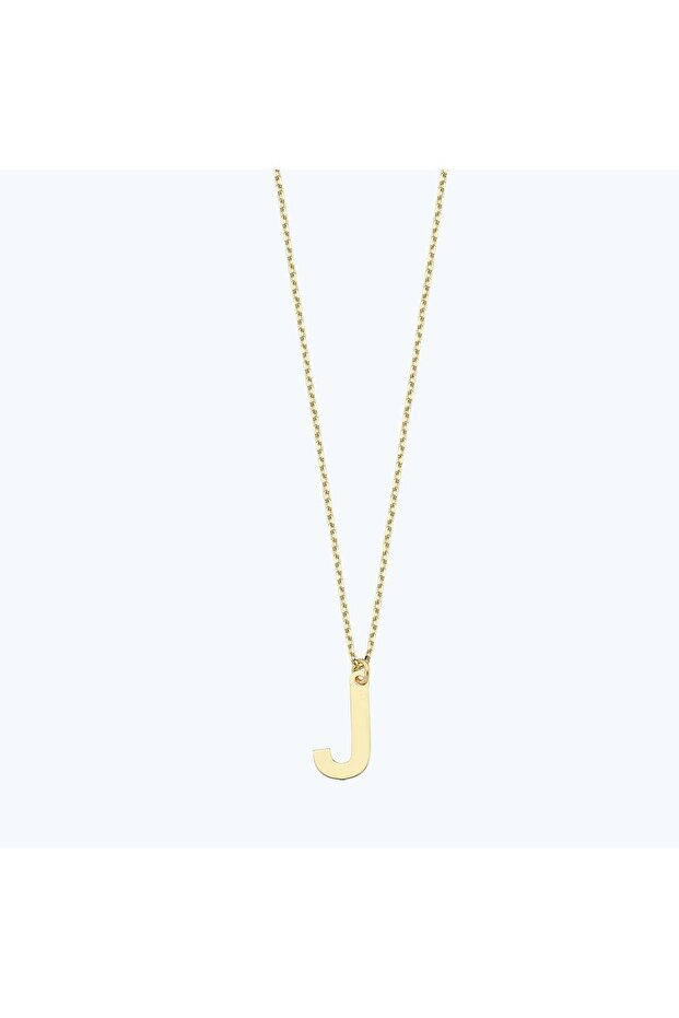 Altın J Harfi Kolye - 1