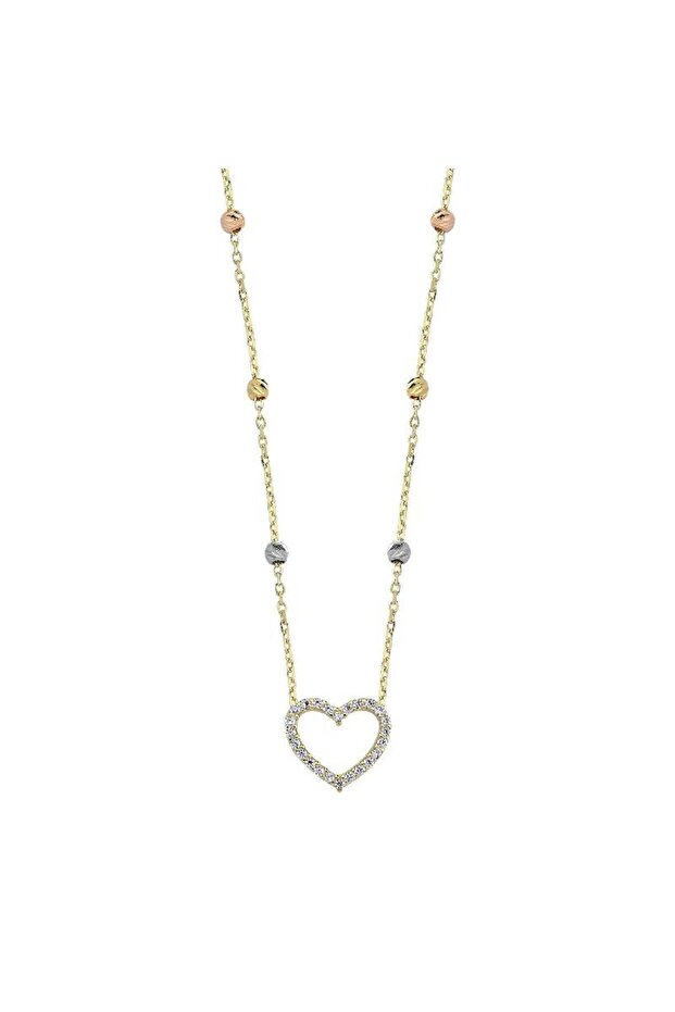 Altın Kalp Kolye - 1