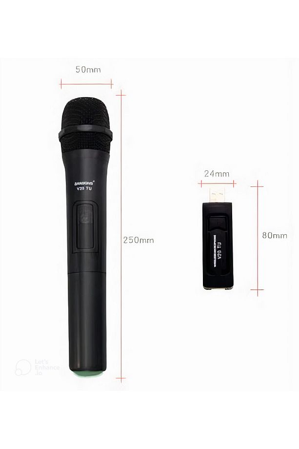 Kablosuz El Mikrofonu + USB Alıcı , Öğretmen, Karaoke ve Sunumlar İçin - 4