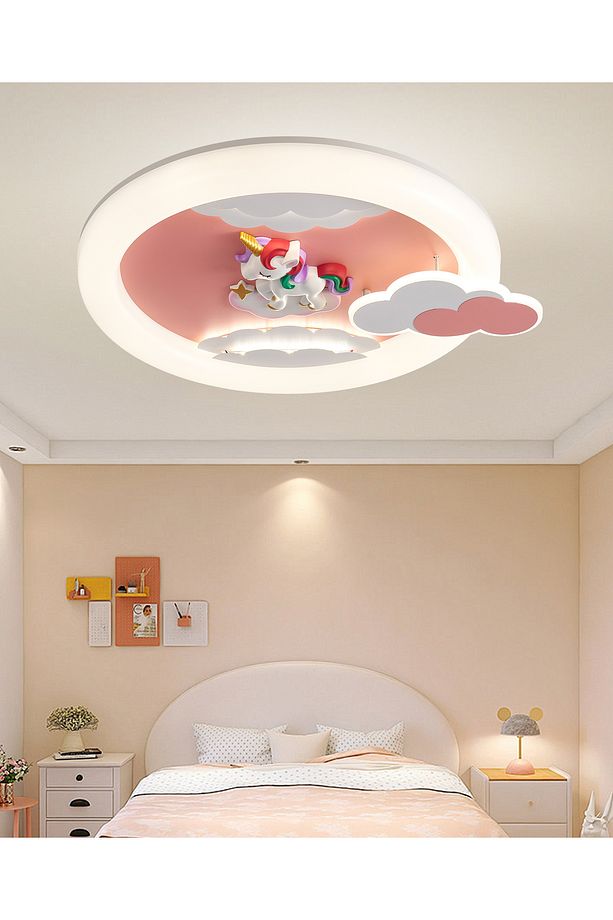 Page Ledli Unicorn Desenli Plafonyer Çocuk Odası Avize - 1