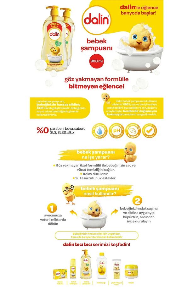 Bebek Sabunu Bebek Şampuanı (3X900 ML) Seti - 3