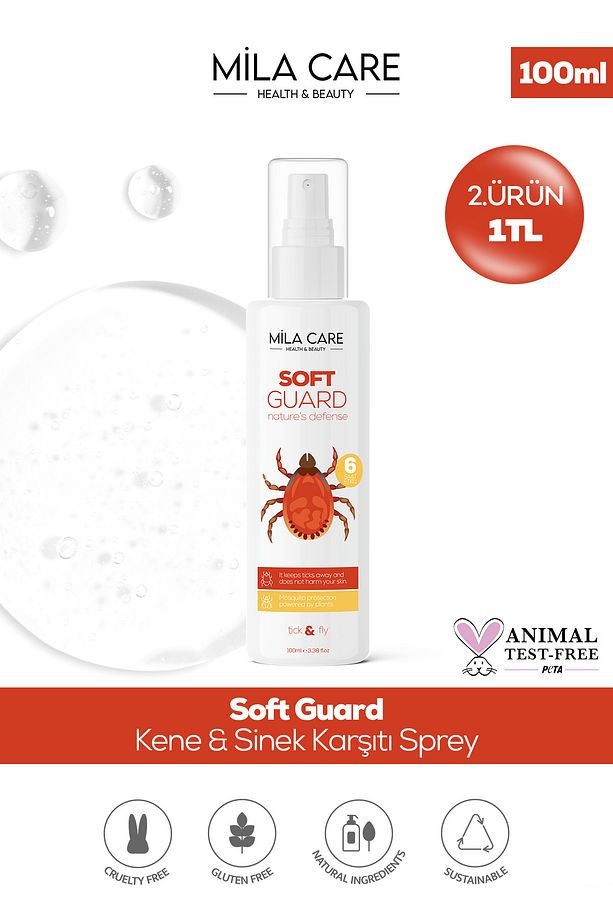 Soft Guard Sivrisinek Ve Kene Kovucu Sprey Losyon Bitkisel Tüm Vücut Için 100ml - 1