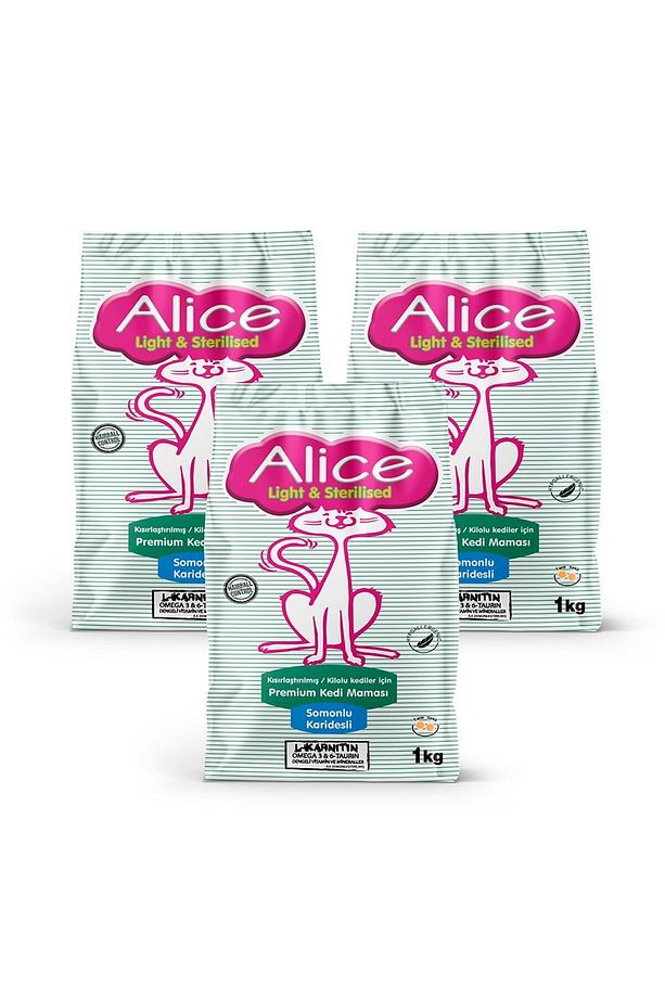 Light & Sterilised Somonlu Karidesli - Kısırlaştırılmış / Kilolu Kediler Için 3 X 1 Kg - 1