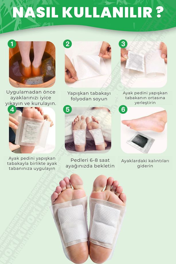 10 Adet | %100 Detoks Ayak Bandı , Foot Patch Toksin Atıcı Ayak Detoksu Bantı - 4