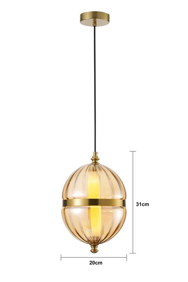 Dolly 6 Watt 3000K Ledli Bal Camlı Tekli Sarkıt Led Avize - 6