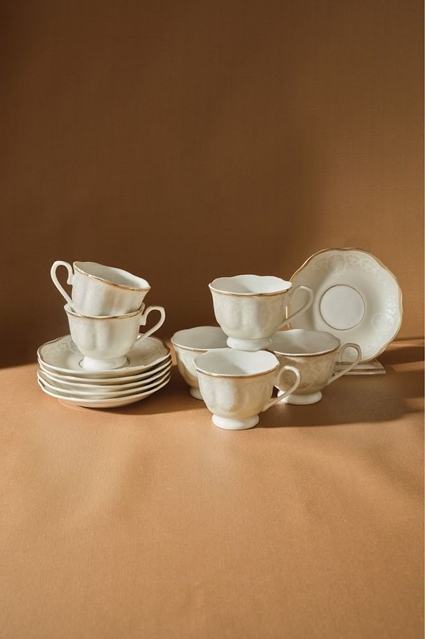 STD Margaret 6 Kişilik Kahve Fincanı Takımı 80 ml Klasik - 1