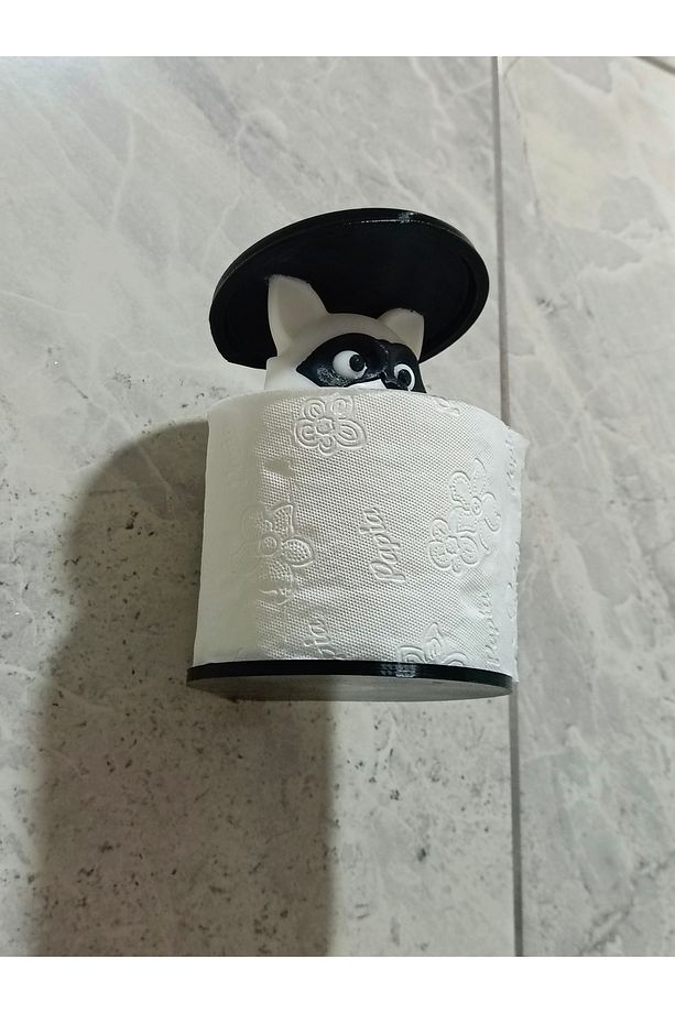 Rakun Tuvalet Kağıtlığı Peçetelik Tutacağı Tuvalet Kağıtlık Askısı Standı - 6