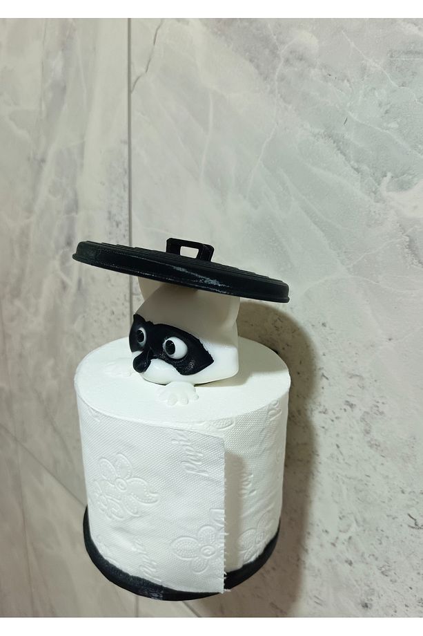 Rakun Tuvalet Kağıtlığı Peçetelik Tutacağı Tuvalet Kağıtlık Askısı Standı - 5