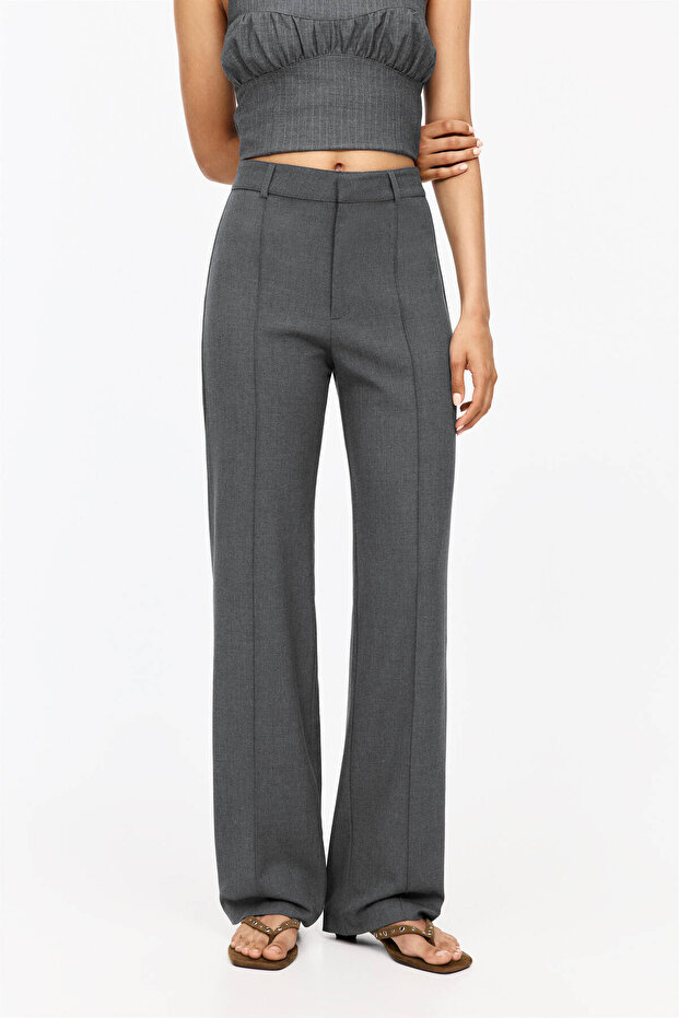 Dikiş detaylı smart pantolon - 4