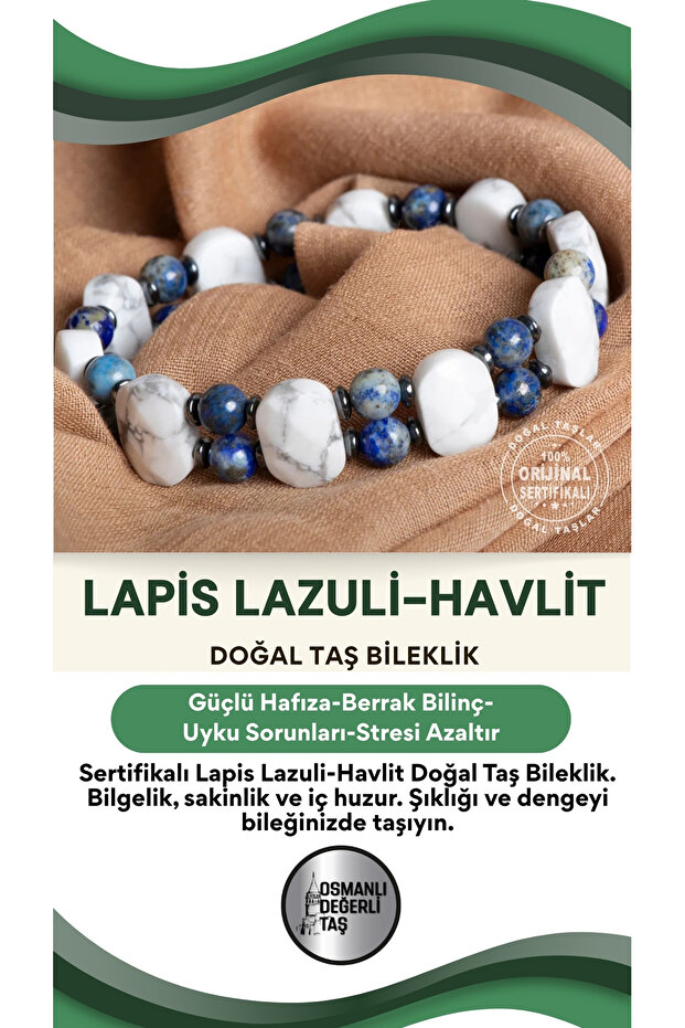 Certified Lapis Lazuli - Havlit Natural Stone Bracelet