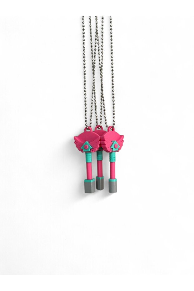 Squid Game 3. Sezon Anahtar Kolye | 1 Adet Kare Sembol | 3d Baskı Replika Takı - 3