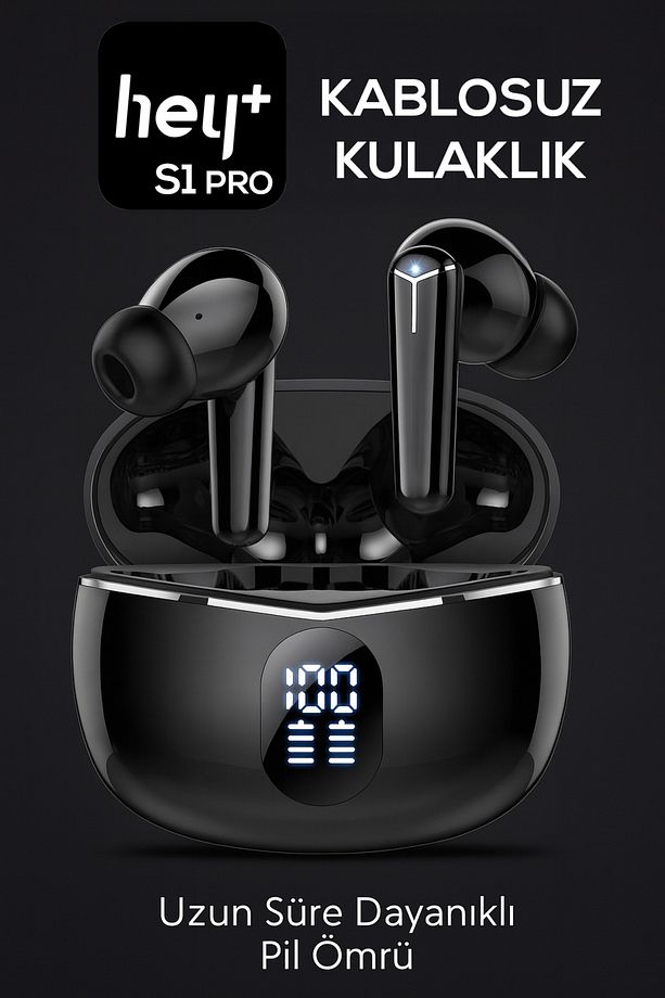 S1 Pro Bluetooth Kulaklık ios Android Uyumlu Kablosuz Kulaklık (ENC-4MİKROFON, Oyun Modu ) - 2
