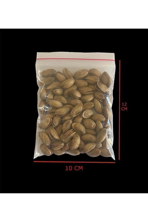 100 Adet 10x12 Cm Şeffaf Kilitli Poşet, Kına Çerez Kuruyemiş Poşeti, Kilitli Torba - 1