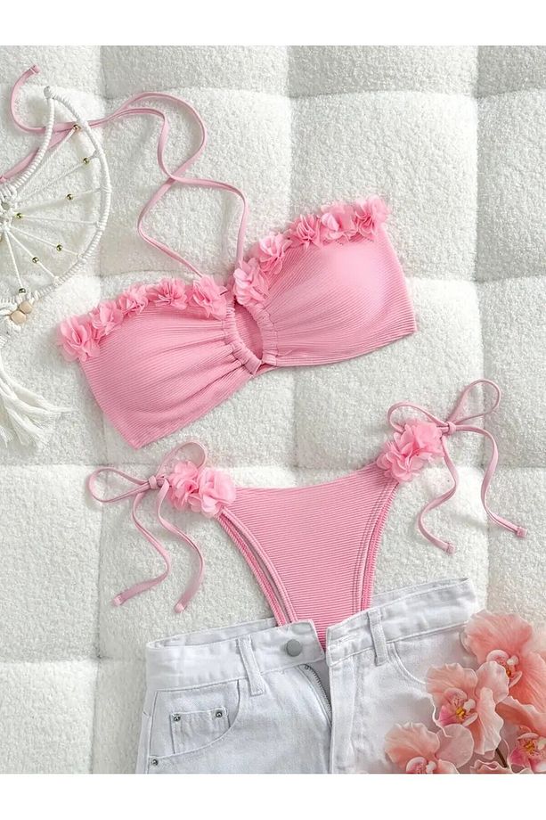 Çiçekli Bikini Takımı - 1
