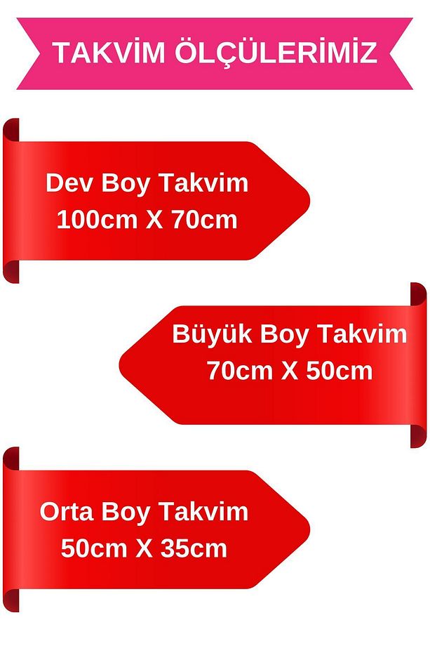 Hicri Miladi Takvim 1447, Dev Boy Duvar Takvimi - 6