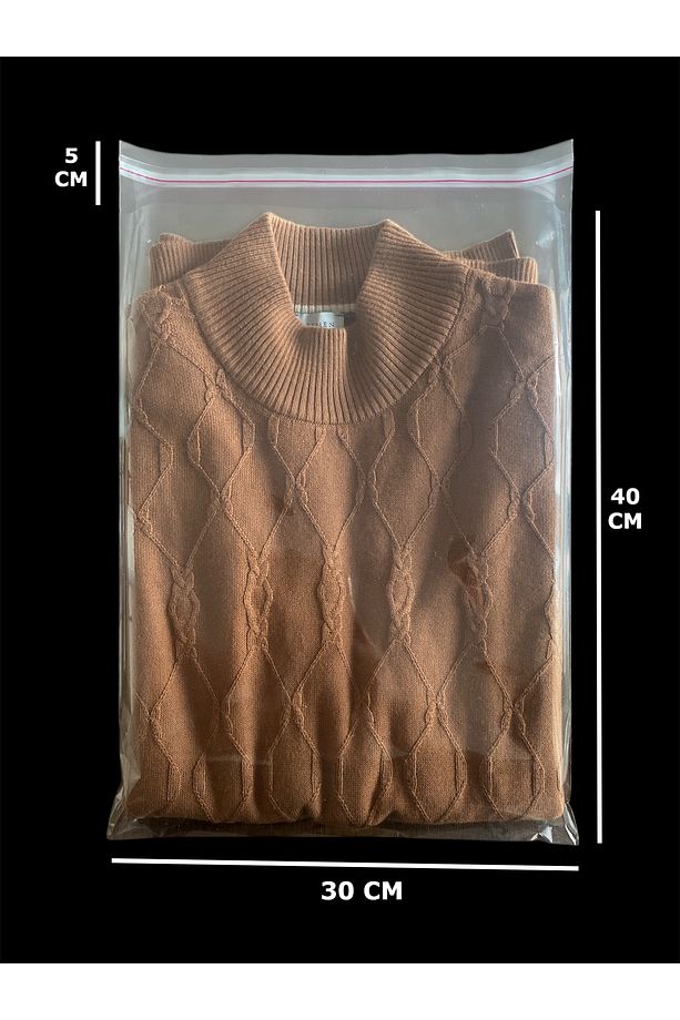 100 Adet 30x45 Cm Bantlı Opp Jelatin Poşet, Şeffaf Yapışkanlı Poşet ( 30x40*5 Cm Kapak) - 3