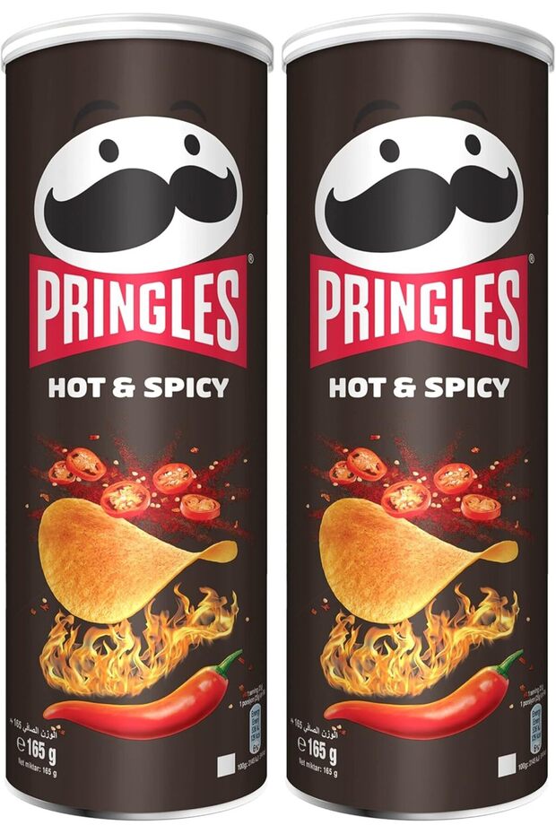 Hot & Spicy Flavour - Potato Chips - 165 G Each, Pack Of 2 Cans