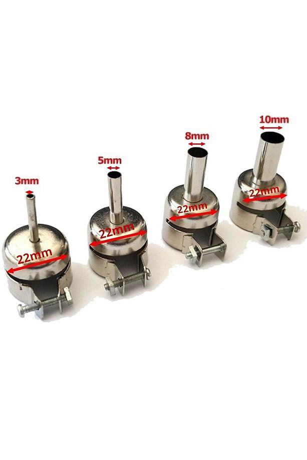 Hava Üfleme Nozul Başlık 3-5-8-10mm 22mm!! SADECE 878D 898D HAVYA SETLERİ İÇİN - 1