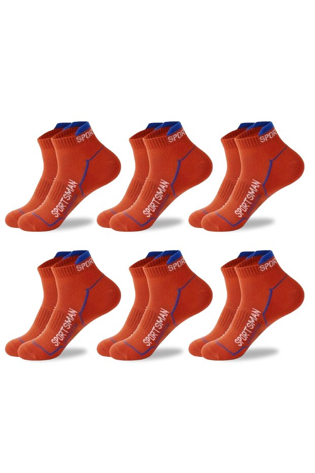 6 Pairs Breathable Sweat Absorbent Running Football Men's Short Sports Socks for Fitness Training
