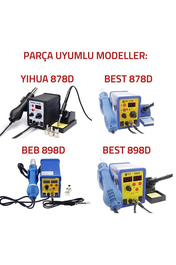 Hava Üfleme Nozul Başlık 3-5-8-10mm 22mm!! SADECE 878D 898D HAVYA SETLERİ İÇİN - 3