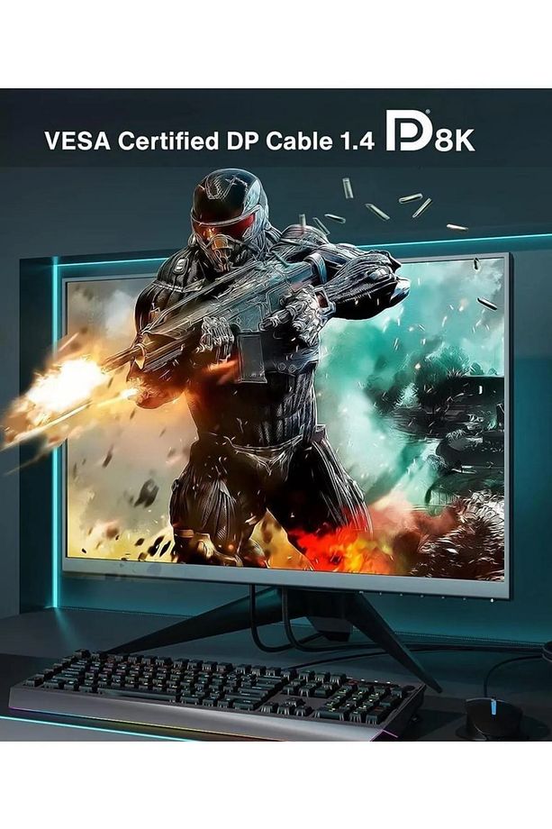 Displayport Dp Kablo 540 Herze Kadar Destekli Display - Dp Kablo V1.4 Sinema \ Oyuncu - 3