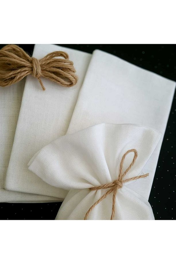 10×15cm HAM NATURAL BEZ KESE DÜĞÜN, NİŞAN,DAVET VB LAVANTA, SABUN, TAKI VS ÇOK AMAÇLI BEZ POŞET - 3