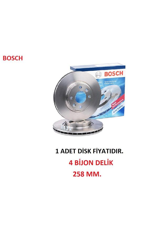 FREN DİSKİ ÖN CLİO 4 LOGAN 2/3 MCV 2 SANDERO 2/3 BOSCH 0986479A86 - 1