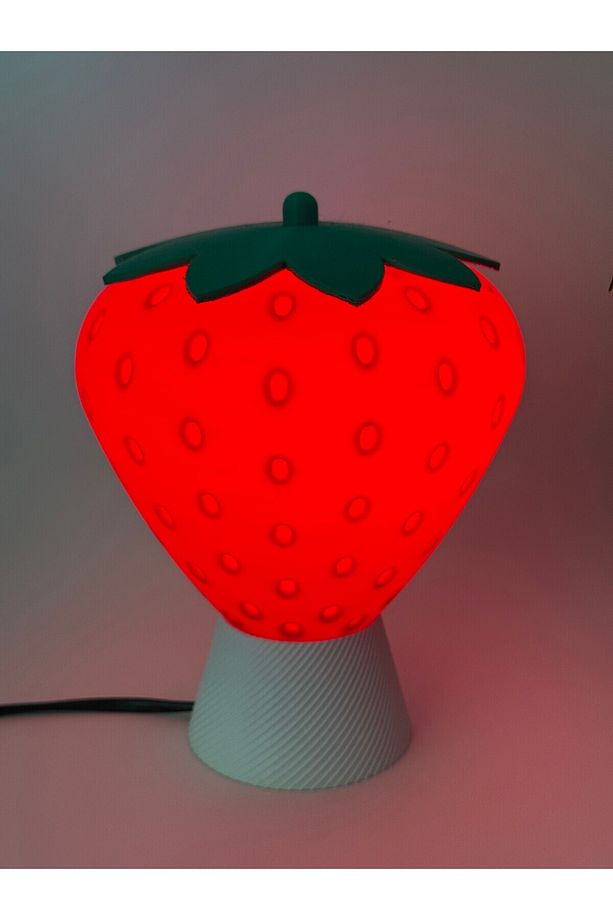 ABAJUR ÇİLEK-FRULAMP-ÇİLEK KOKULU RÜYALAR MASA GECE LAMBASI - 1
