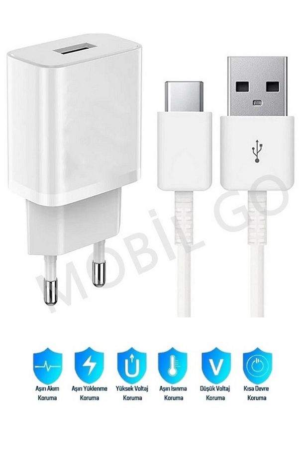 Samsung A20 A30 A50 A70 M20 A31 A51 A71 Uyumlu Type C Hızlı Şarj Cihazı Aleti - 3