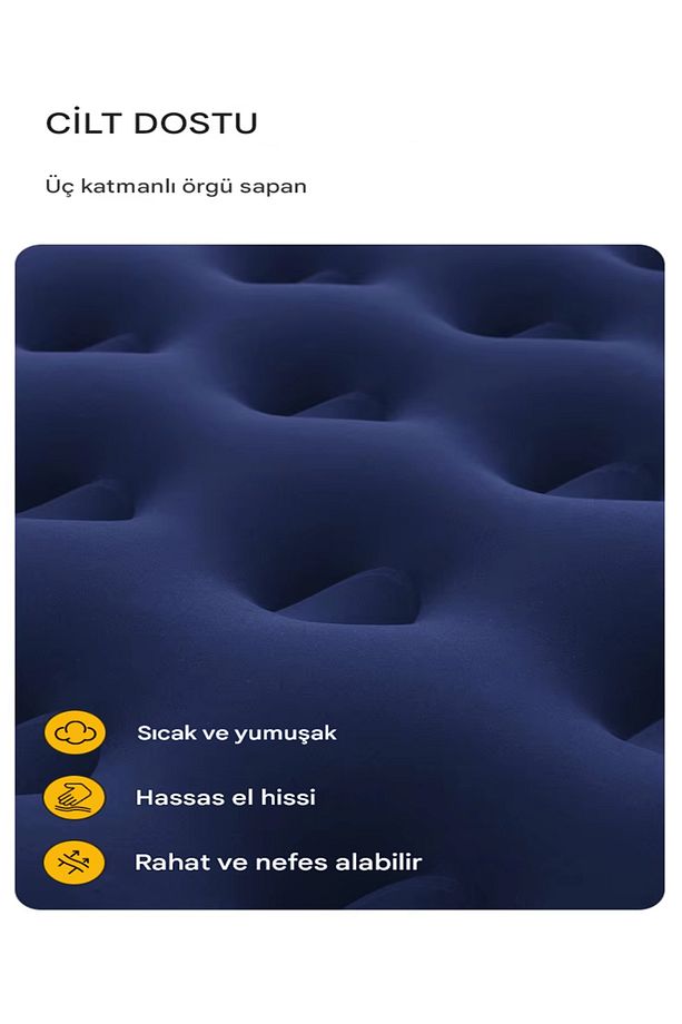 Çift 2 Kişilik Şişme Yatak Kamp Tatil Yatağı Çift Kişilik Kamp Yatağı - 5