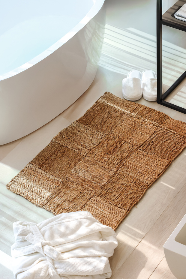Natural Jute Rug 60X90 | Hand Woven, Bohemian Style, Original Straw Carpet