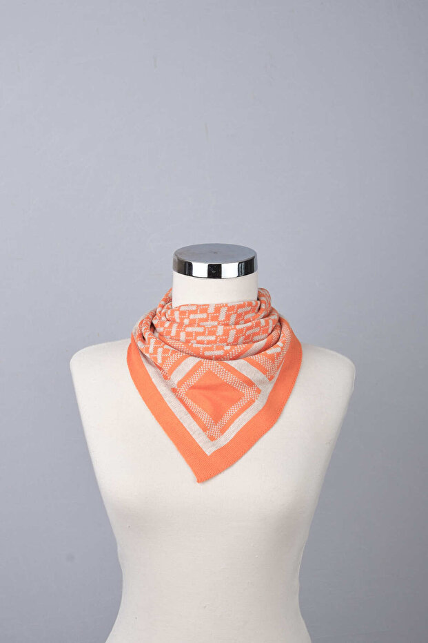 Desenli Triko Fular - 2