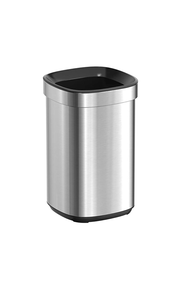 Stainless Steel Trash Can With Open Top Lid & Inner Bucket (12 LITERS) For Kitchen & Bathroom