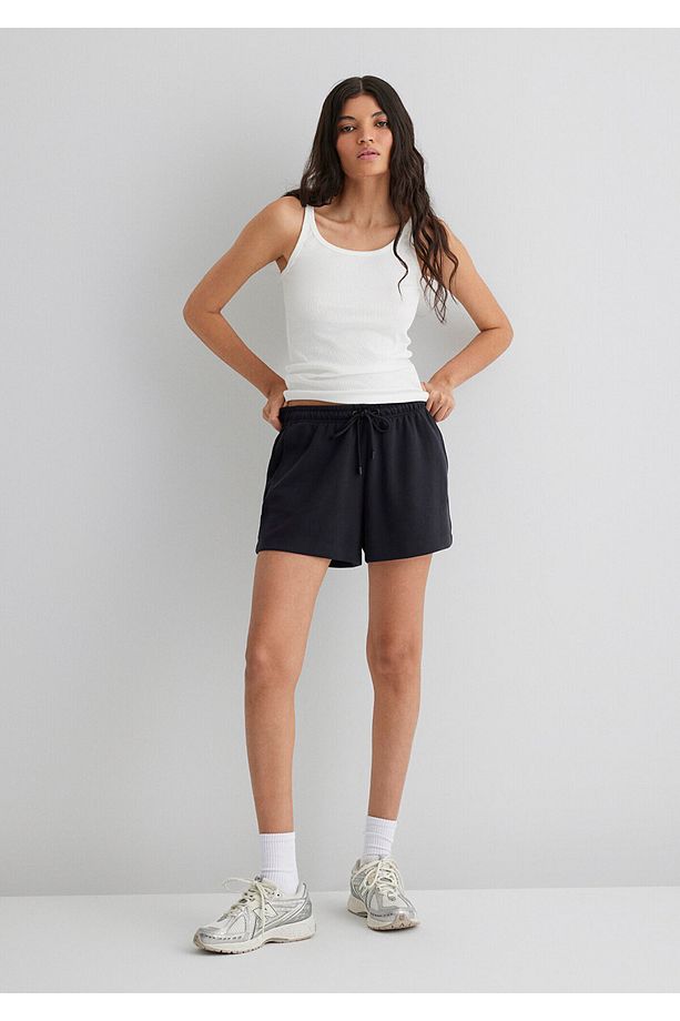 Siyah Tencel Tm Modal Şort 1410154-900 - 3