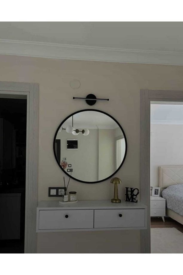 Modern Kablosuz Tak Çalıştır 35 cm Ledli Aplik Banyo Tablo Ayna Duvar Aydınlatma Siyah Flüt Aplik - 4