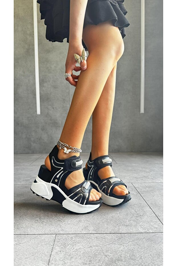 Liu Siyah Sandalet - 3