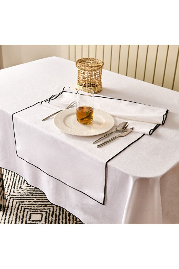 Soft Elegant Runner - Beyaz - 50x140 cm - 2