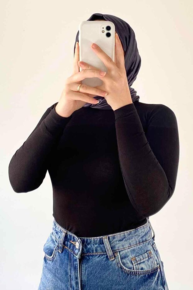 طاقم الرقبة بلون الجسم الأسود - 4