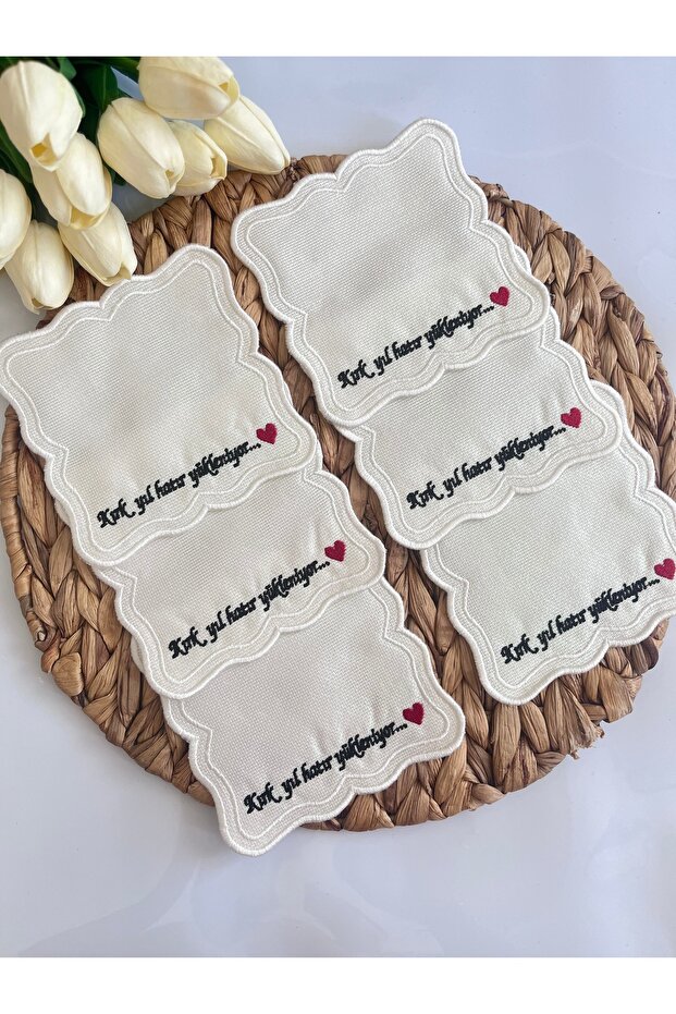 6 Glittery Presentation Napkins, Cocktail Napkins, Coffee Side Presentation Napkins, Presentation Napkins, Coasters