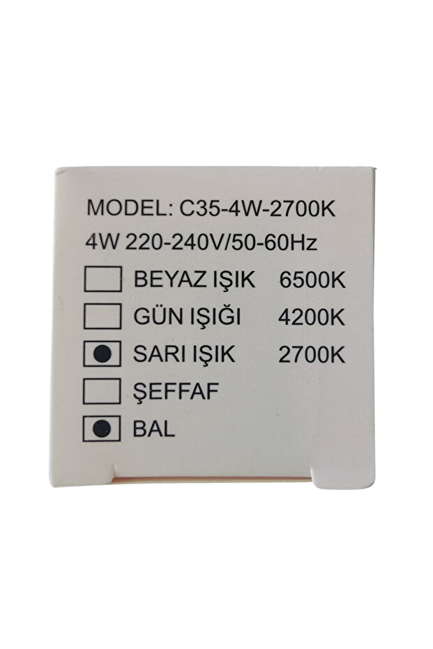 4 W Rustik Ampul 5 Adet - 3