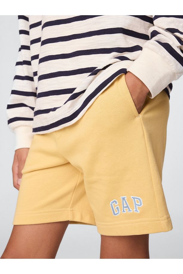 Erkek Çocuk Sarı Gap Logo Pull-On Relaxed Havlu Kumaş Şort - 2