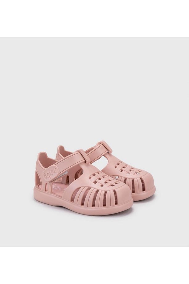 S10271 Tobby Solid Çocuk Pudra Sandalet - 1