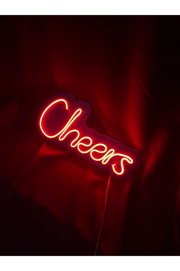 - Cheers - Led Dekoratif Duvar Aydınlatması Neon Duvar Yazısı Sihirli Led Mesajlar -neongraph - 2