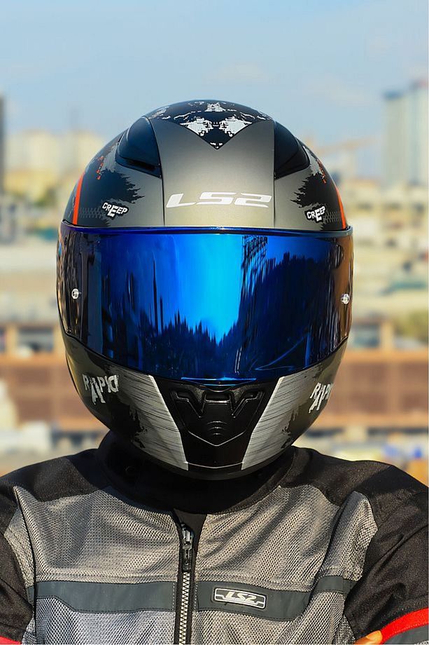 Rapıd 2 Cırcle Mat Tıtanıum-turuncu Kapalı Kask - 2