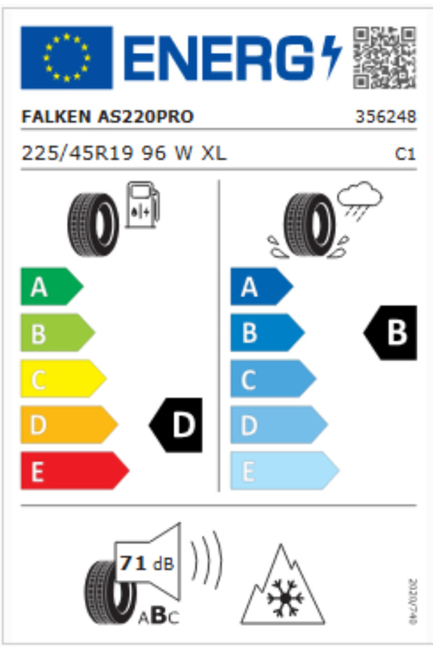 Euroall Season As220 Pro 225/45r19 96w Xl M S 4x4 4 Mevsim Lastiği (ÜRETİM YILI: 2024) - 2