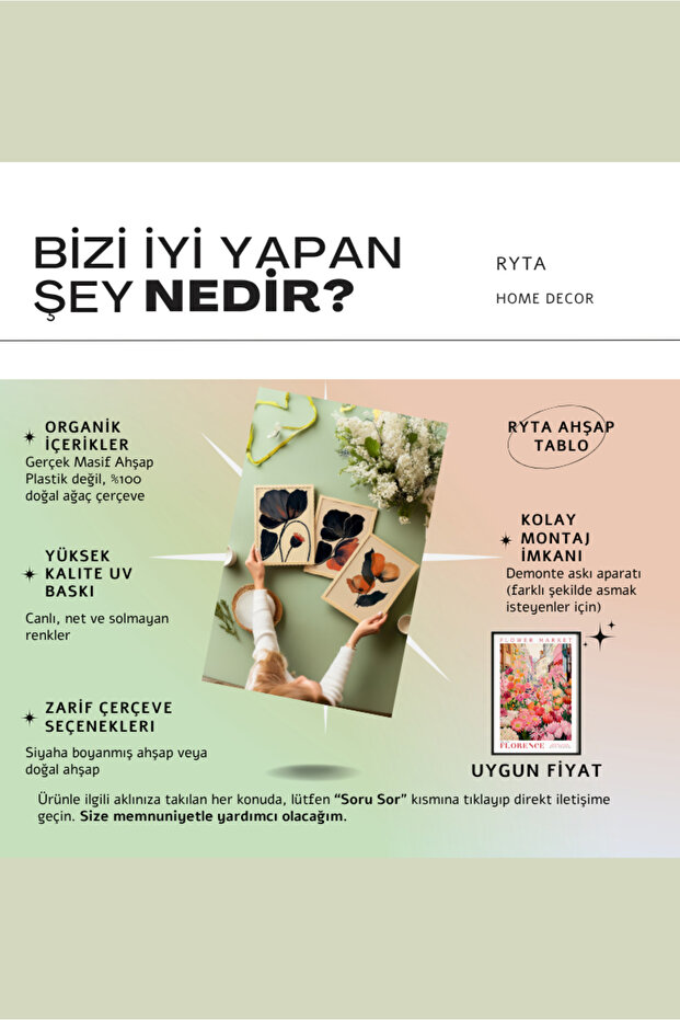 Ahşap Çerçeveli 2li Set Tablo - 2